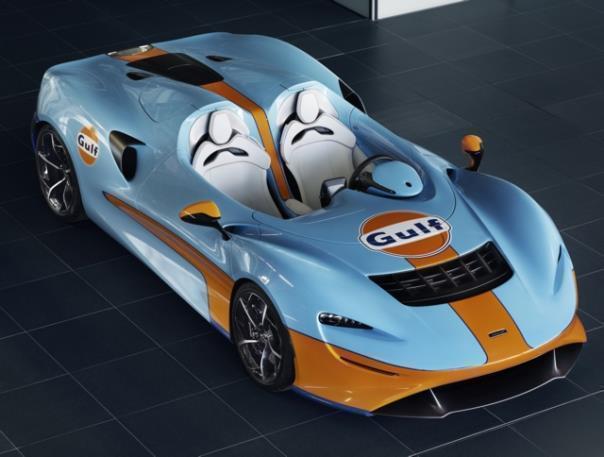 McLaren Elva Gulf Theme by MSO.  Foto: Auto-Medienportal.Net/McLaren